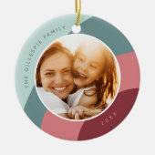 Joyful Shades | Individuelle Name und Jahr Foto Keramik Ornament (Vorne)