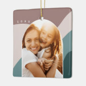 Joyful Shades | Individuelle Name und Jahr Foto Keramikornament (Links)