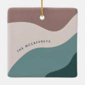 Joyful Shades | Individuelle Name und Jahr Foto Keramikornament (Rückseite)