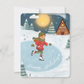 "Joyful skater" Feiertagskarte (Vorderseite)