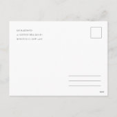 Joyful Snow Watercolor Pine Feiertagspostkarte (Rückseite)