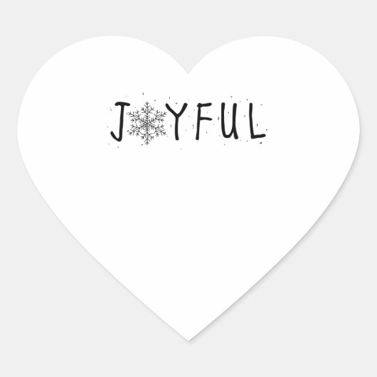 Joyful Snowflake Herz-Aufkleber (Vorderseite)