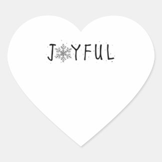 Joyful Snowflake Herz-Aufkleber