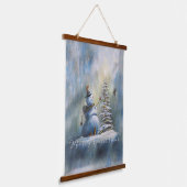 Joyful Snowman by Jason Street Wandteppich Mit Holzrahmen (Gewinkelt)