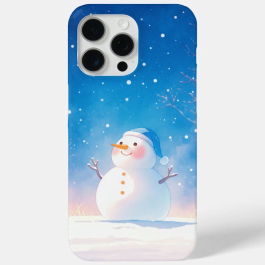 Joyful Snowman Case-Mate iPhone Hülle (Rückseite)