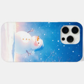 Joyful Snowman Case-Mate iPhone Hülle (Rückseite (Horizontal))