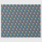 Joyful Snowman Dei Winter Holiday Pattern Geschenkpapier (Flach)