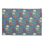 Joyful Snowman Dei Winter Holiday Pattern Kissenbezug (Rückseite)