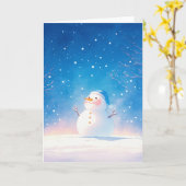 Joyful Snowman Karte (Gelbe Blume)