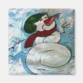 Joyful Snowman Magnet (Vorne)