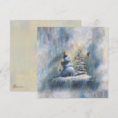 Joyful Snowman Square 5.25" Dankeskarte (Vorne/Hinten)