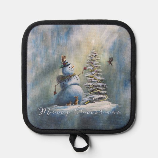 Joyful Snowman Topflappen (Vorderseite)