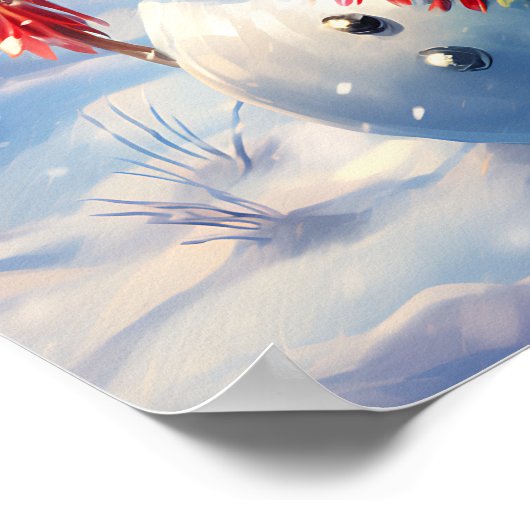 Joyful Snowman Wall Decoder Poster (Ecke)