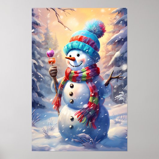 Joyful Snowman Wall Decoder Poster (Vorne)