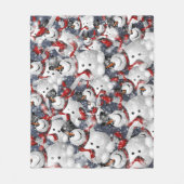 Joyful Snowman Weihnachten Fleecedecke (Vorderseite)