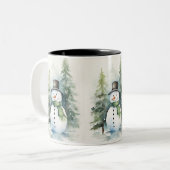 Joyful Snowman Zweifarbige Tasse (Vorderseite Links)