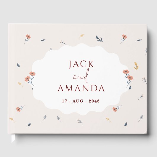 Joyful Spring Floral Wedding Einladung Gästebuch (Vorderseite)