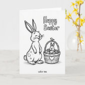Joyful Spring Rabbit Art Card Karte (Gelbe Blume)