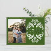 Joyful Spruce Frame grün Feiertagskarte (Stehend Vorderseite)