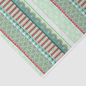 Joyful Stripe Grünen Weihnachten Seidenpapier (Ausschnitt)