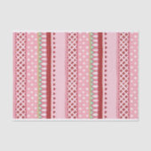 Joyful Stripe Pink Weihnachten Seidenpapier (Vorderseite)