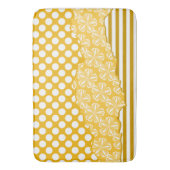 Joyful Stripes floral Polka Dot gelb gelb Badematte (Vorderseite Vertikal)