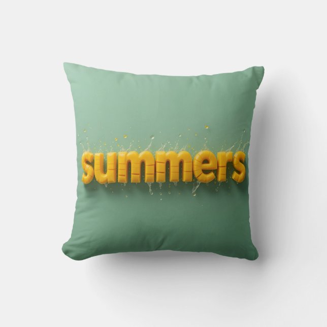 Joyful Summers Mango Pillow für Sunny Vibes Kissen (Vorderseite)