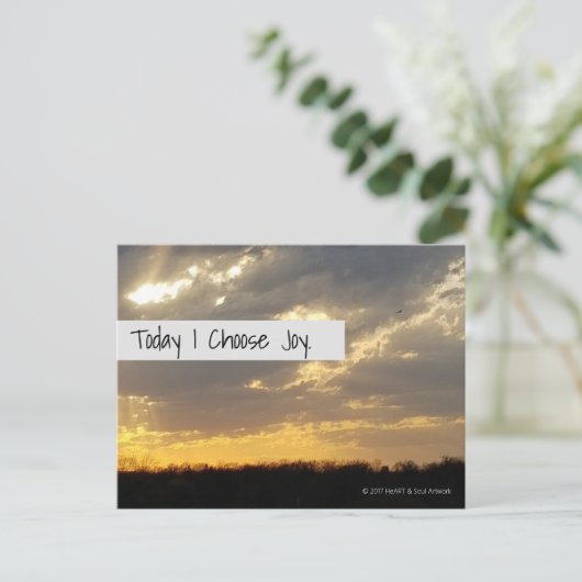 Joyful Sunset Postkarte (Stehend Vorderseite)