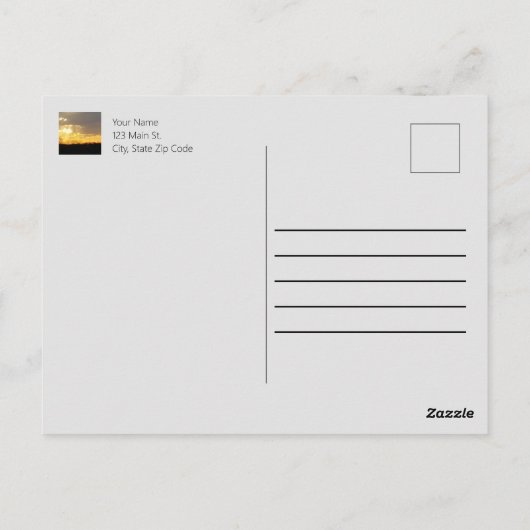 Joyful Sunset Postkarte (Rückseite)