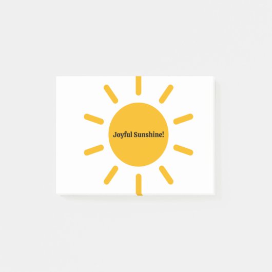 JOYFUL SUNSHINE POST-IT KLEBEZETTEL (Vorderseite)