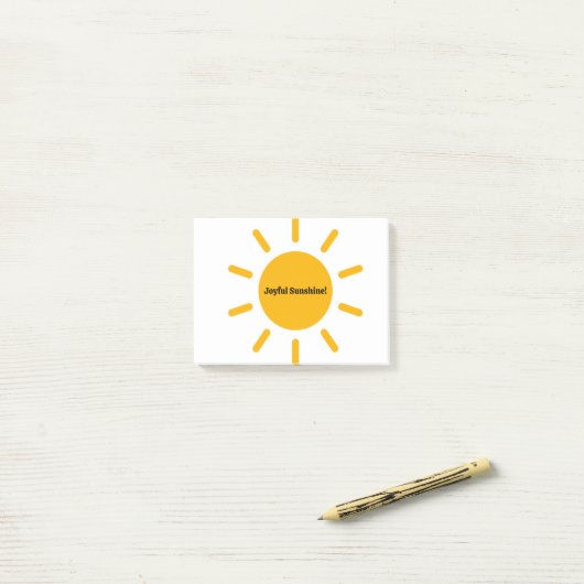 JOYFUL SUNSHINE POST-IT KLEBEZETTEL (Auf Schreibtisch)
