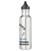 Joyful Surgeon Cartoon Illustration for Medicine  Edelstahlflasche (Rechts)