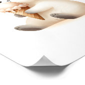 Joyful Sweet Kitten mit Eiscreme Poster (Ecke)