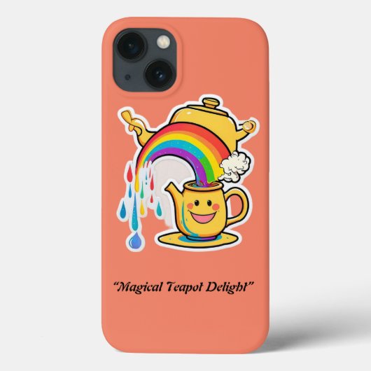 "Joyful Teapot Rainbow Delight" Case-Mate iPhone Hülle (Rückseite)