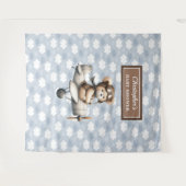 Joyful Teddy Bär Pilot Baby Dusche Foto Banner Wandteppich (Vorderseite (Horizontal))