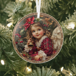 Joyful Tidings – Angel of Christmas Cheer Ornament Aus Glas