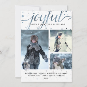JOYFUL Tidings Foto Color Matching Typografy Feiertagskarte