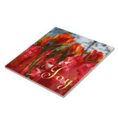 Joyful Tile Rote Rose Blume Holiday Fliese (Seite)