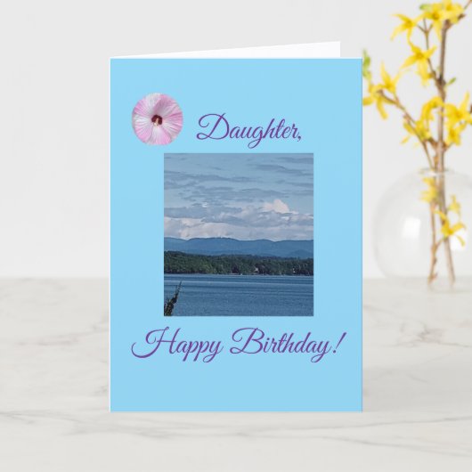 Joyful, Tochter zum Geburtstag, geklappte Karte (Gelbe Blume)