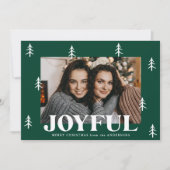 Joyful Trees Green 2 Foto Feiertagskarte (Vorderseite)