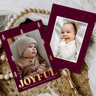 Joyful Trees Merlot 2 Foto Folien Feiertagskarte