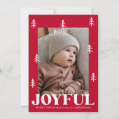 Joyful Trees Red 2 Foto Feiertagskarte (Vorderseite)