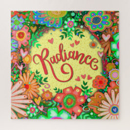 Joyful Trendy Radiance Heart Floral Inspirivity Puzzle