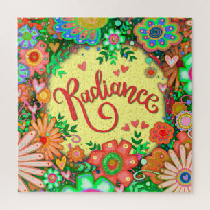 Joyful Trendy Radiance Heart Floral Inspirivity Puzzle