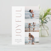 Joyful Trio Modern 3 Feiertagskarte (Stehend Vorderseite)