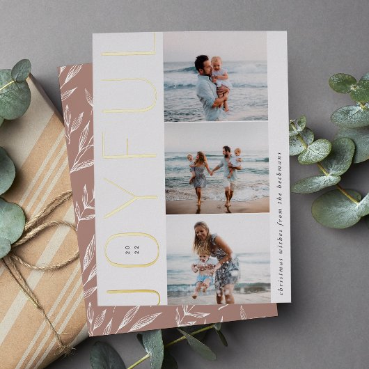 Joyful Trio Modern 3 Folien Feiertagskarte