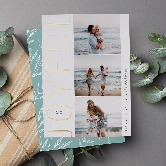 Joyful Trio Modern 3 Folien Feiertagskarte