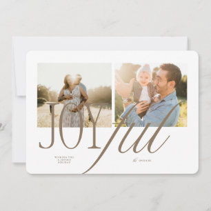 Joyful Typografy Christmas Card Feiertagskarte