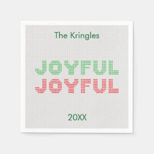 Joyful Typografy Weihnachtssüßer Serviette