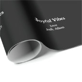 Joyful Vibes green Christmas holidays love family Geschenkpapier (Rolleneckpunkt)